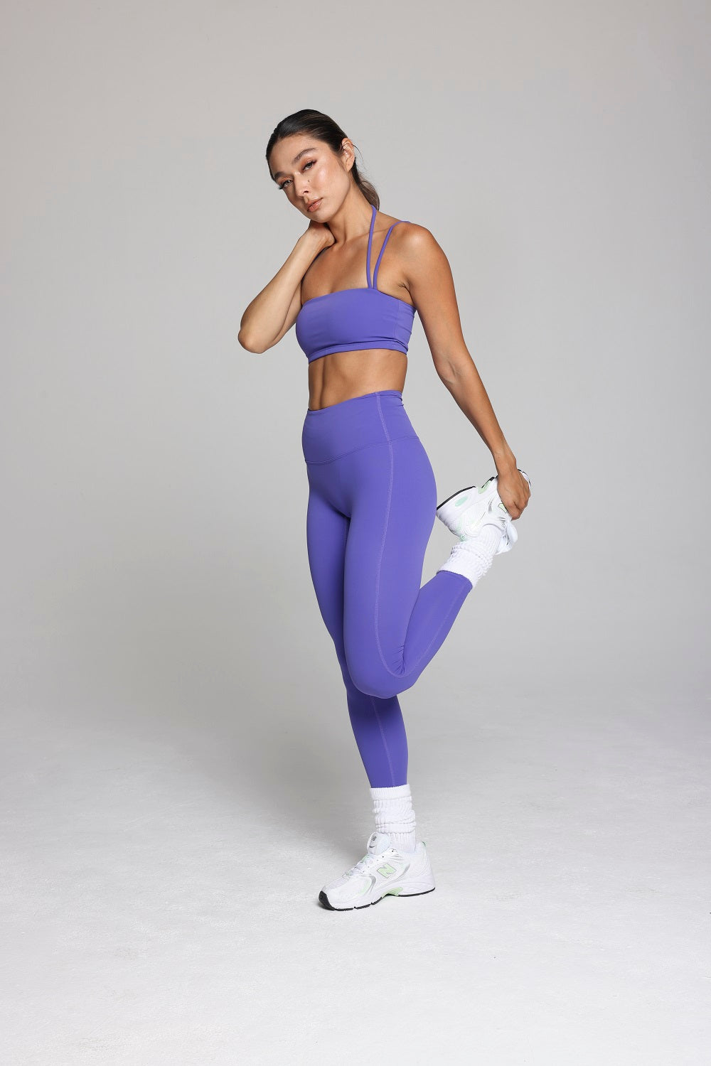 DOUBLE STRAP SPORT BRA - VIOLET