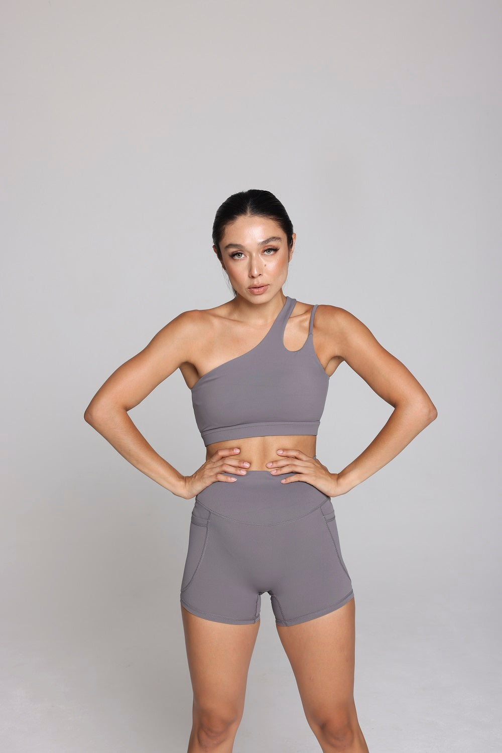 ONE SIDED SPORT BRA - ELEPHANT