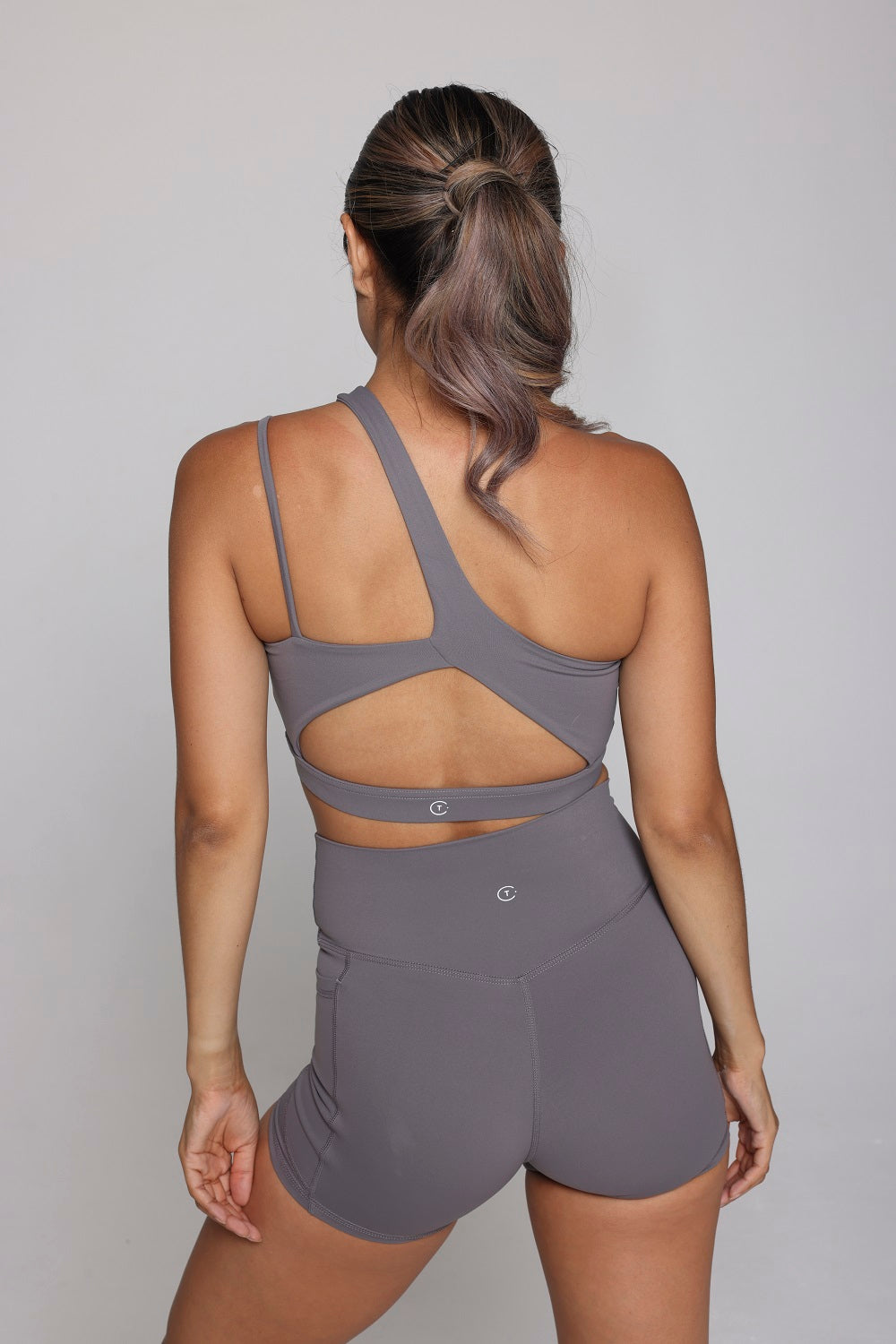 ONE SIDED SPORT BRA - ELEPHANT